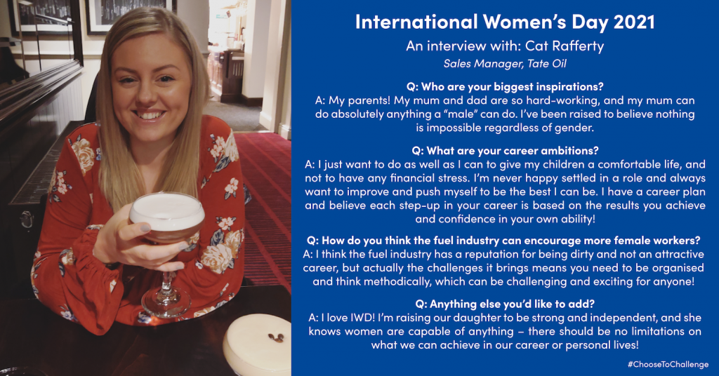 International Women's Day - Cat Rafferty Tate Oil International Women's Day celebration photo